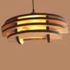 Ovale Deckenlampe aus Holz