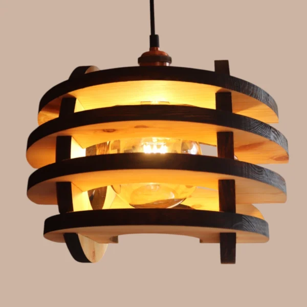 Warmes Licht Pendellampe Holz